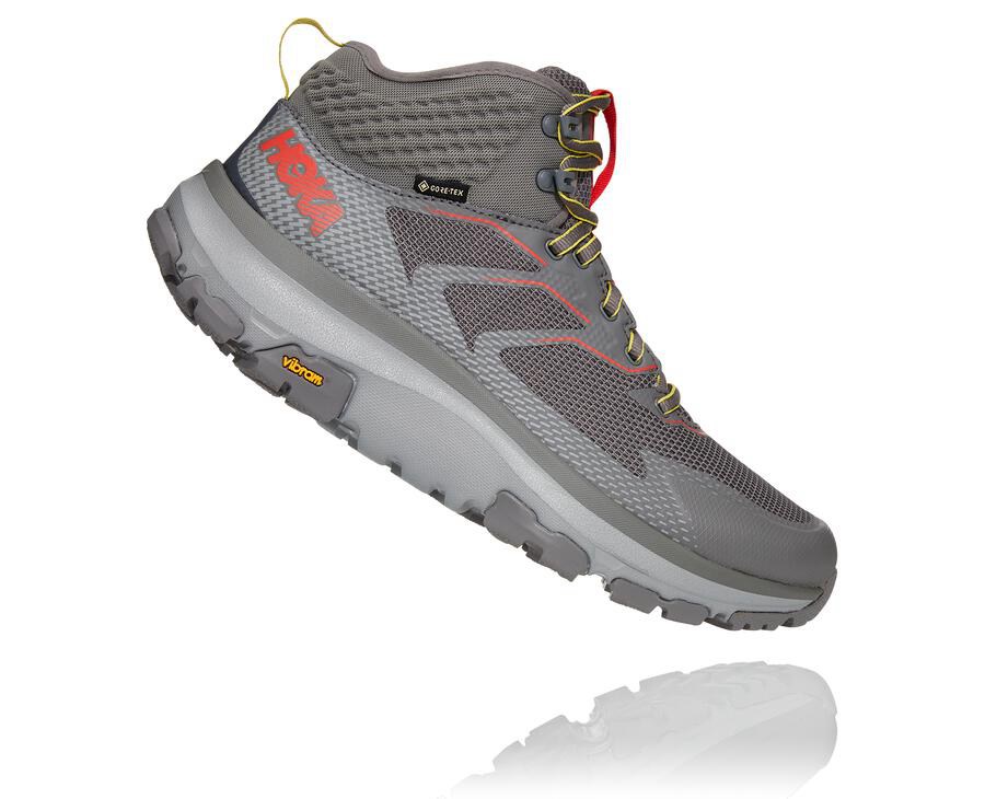 Hoka One One Hiking Boots Mens Grey - Toa GORE-TEX - 85732QKXD